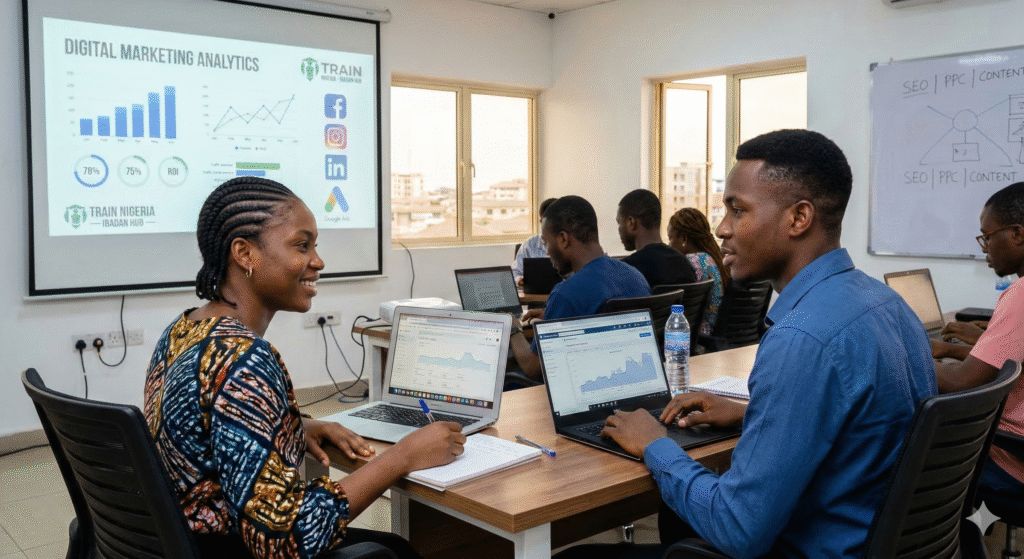 Digital marketing training in Ibadan classroom session